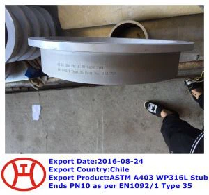 ASTM A 403  WP 316 L Stub završava PN 10
